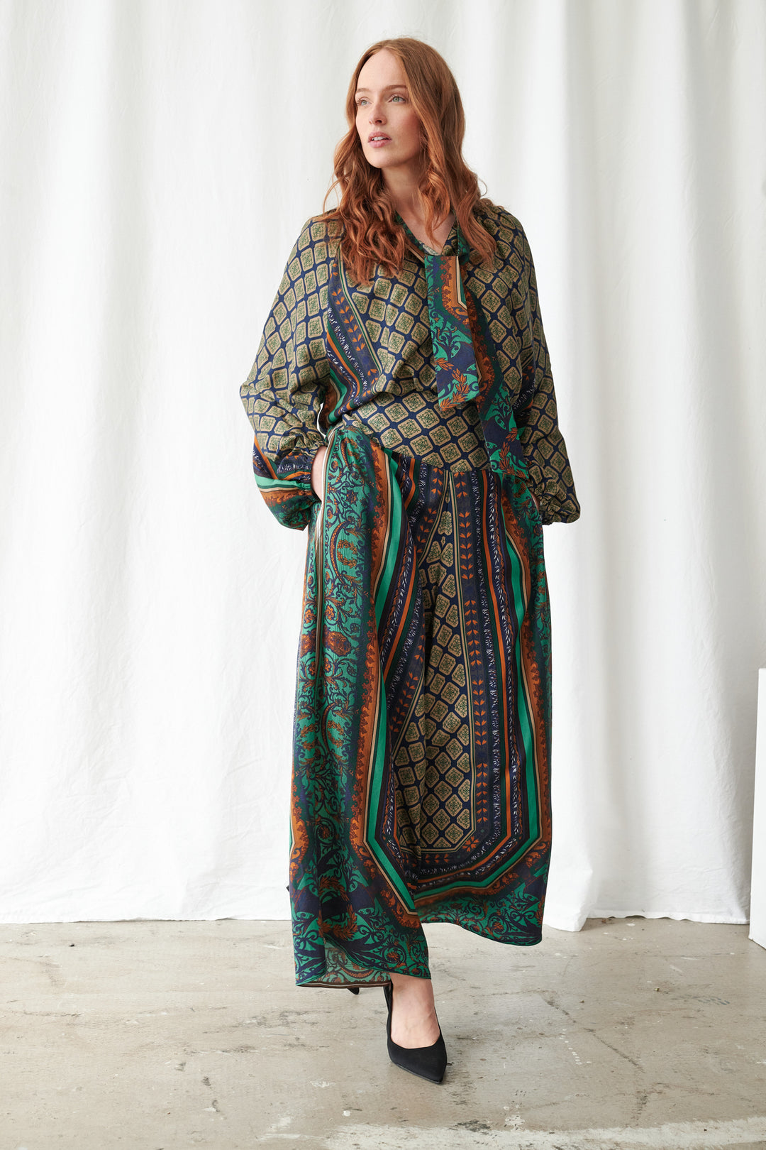 Amulet Emerald Palazzo Pants - One Hundred Stars