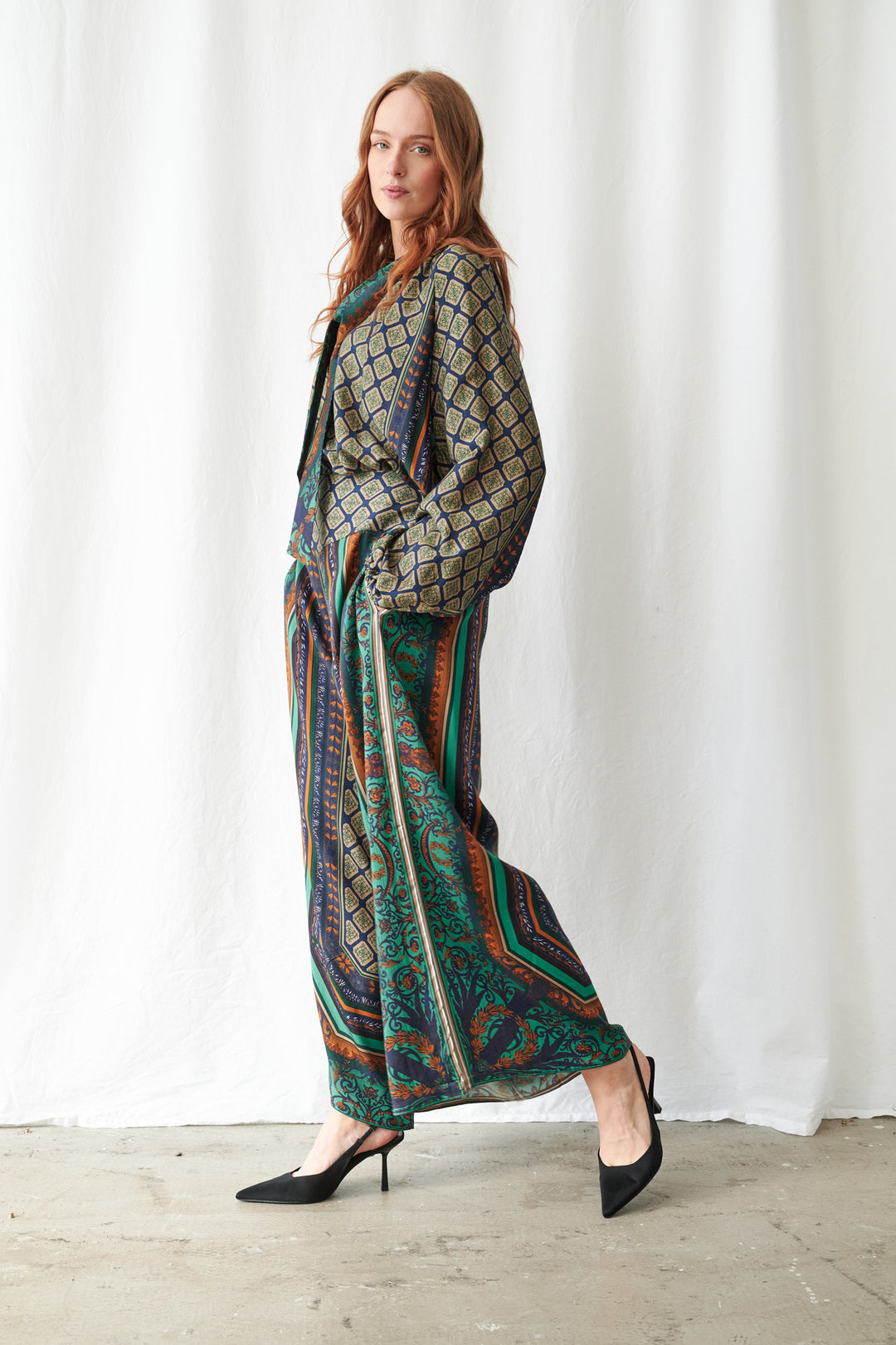 Amulet Emerald Palazzo Pants - One Hundred Stars