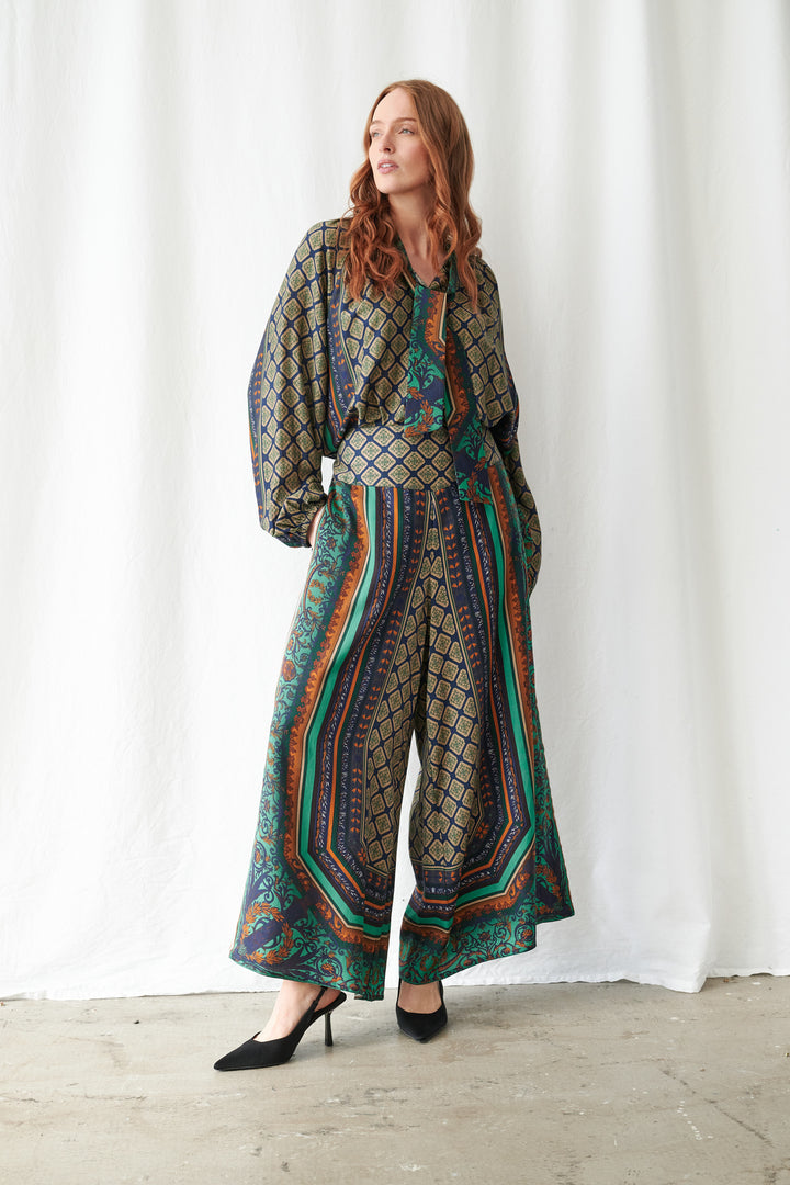 Amulet Emerald Palazzo Pants - One Hundred Stars