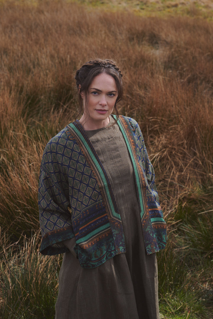 Amulet Emerald Wool Kimono - One Hundred Stars