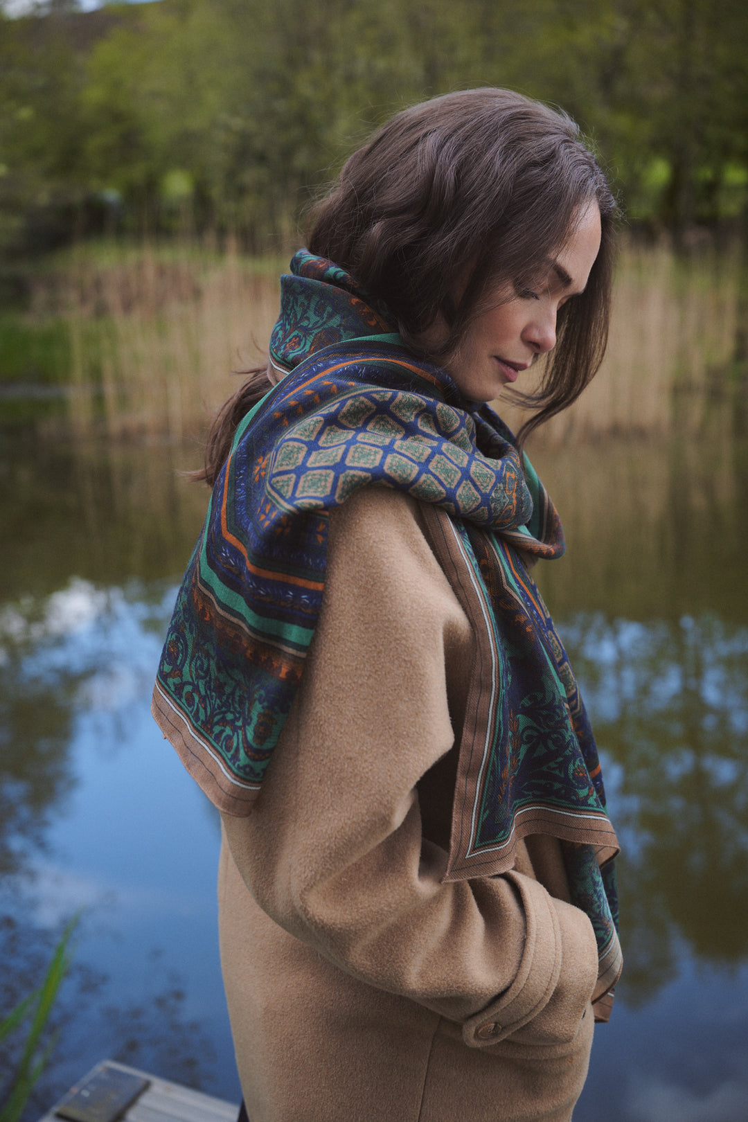 Amulet Emerald Wool Scarf - One Hundred Stars