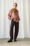 Angels Olive Pussybow Blouse
