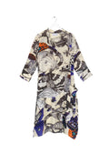 Butterflies Cobalt Asymmetric Dress