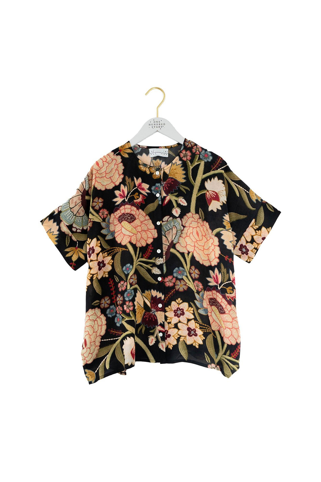 Dahlia Black Tea Blouse - One Hundred Stars