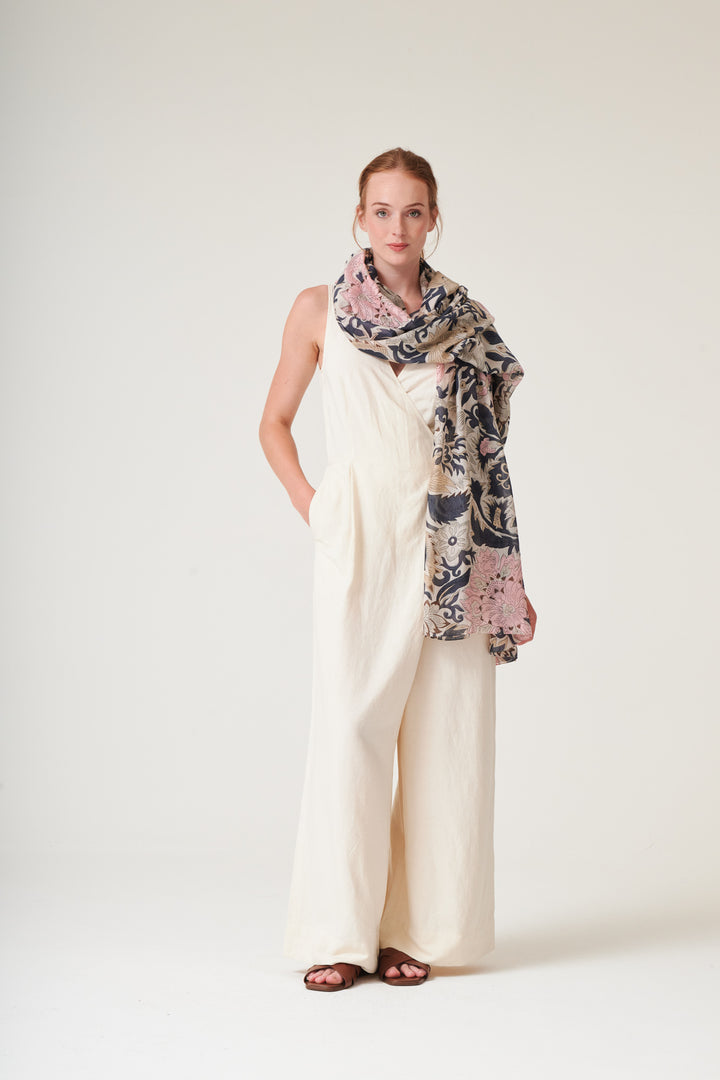 Block Taupe Scarf - One Hundred Stars