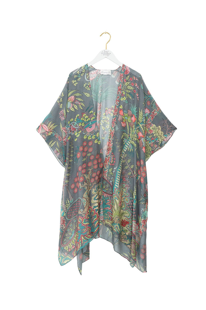 Boho Garden Grey Throwover - One Hundred Stars