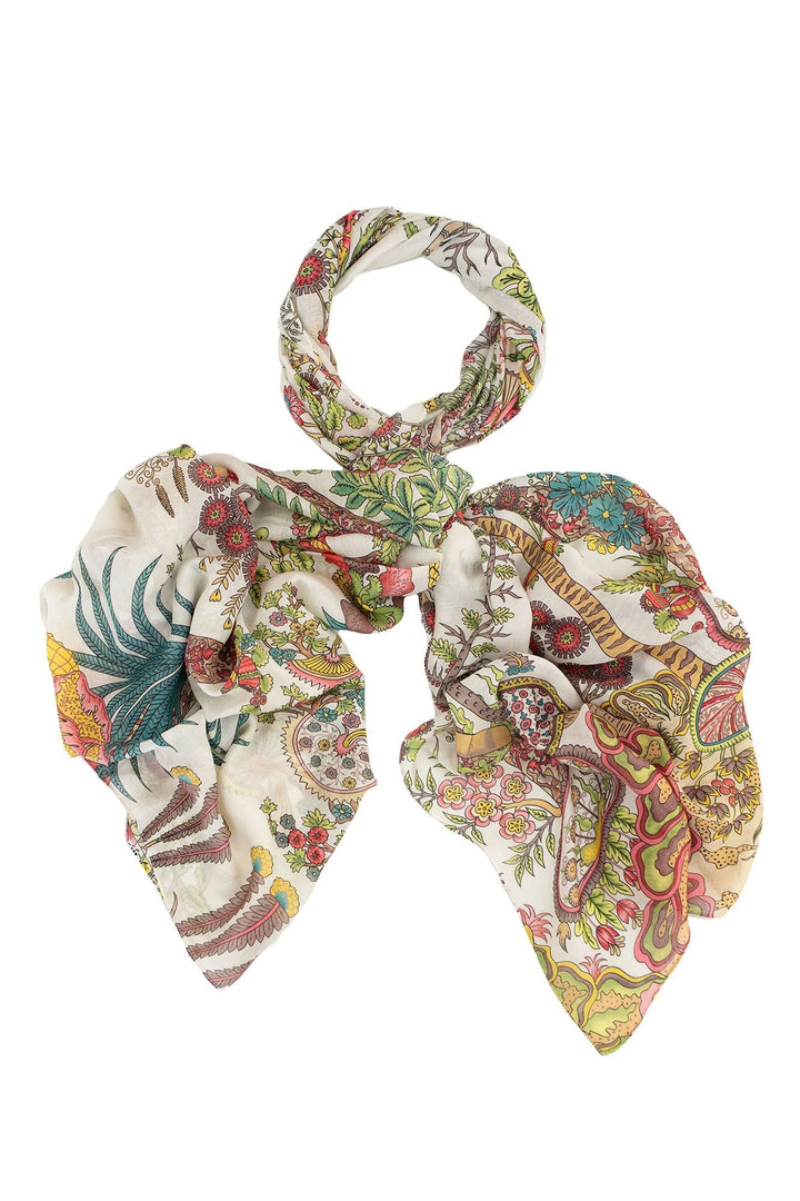 Boho Garden Ecru Scarf - One Hundred Stars