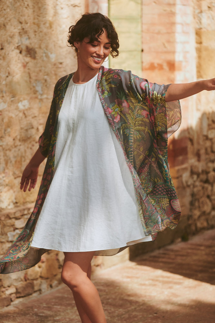 Boho Garden Grey Throwover - One Hundred Stars