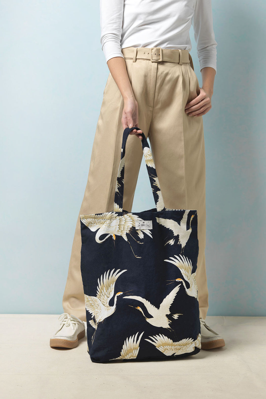 Stork Black Canvas Bag
