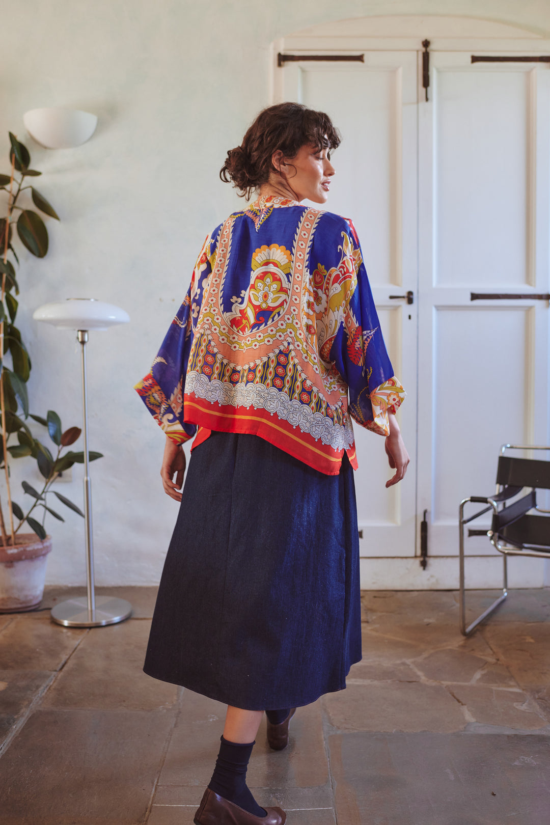 Carnival Cobalt Kimono - One Hundred Stars