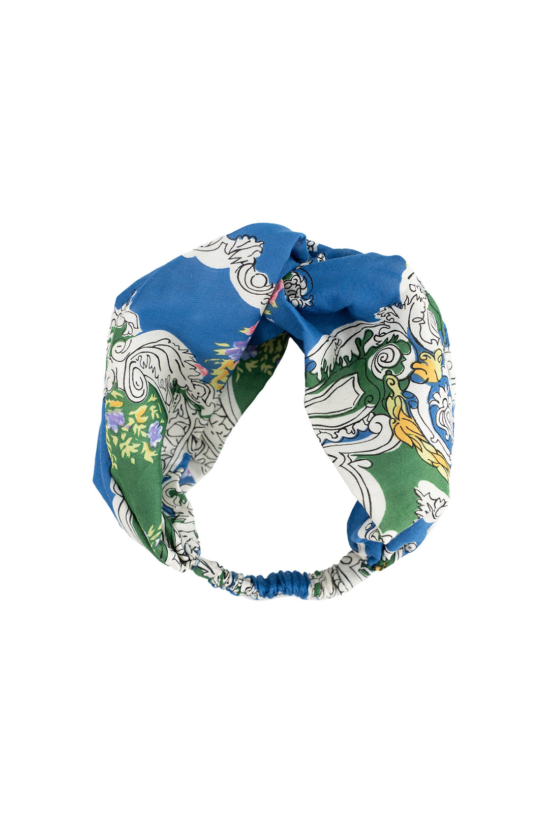 Cartouche Blue Cotton Headband