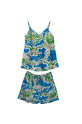 Cartouche Blue Cotton PJ Short Set