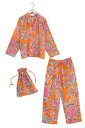 Cartouche Orange Cotton Pyjama Set