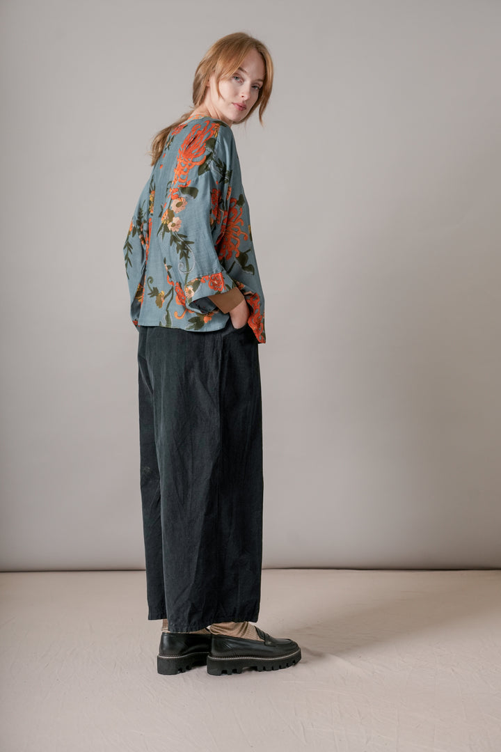 Chrysanthemum Grey Kimono