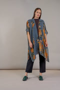 Chrysanthemum Grey Wool Throwover