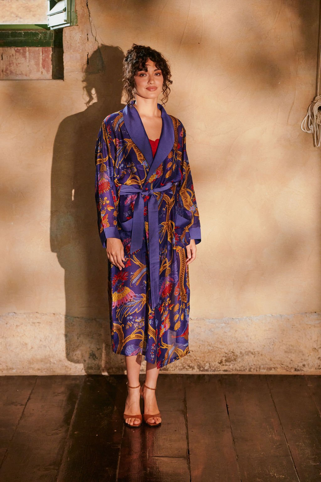 Climbing Peacock Royal Blue Gown - One Hundred Stars