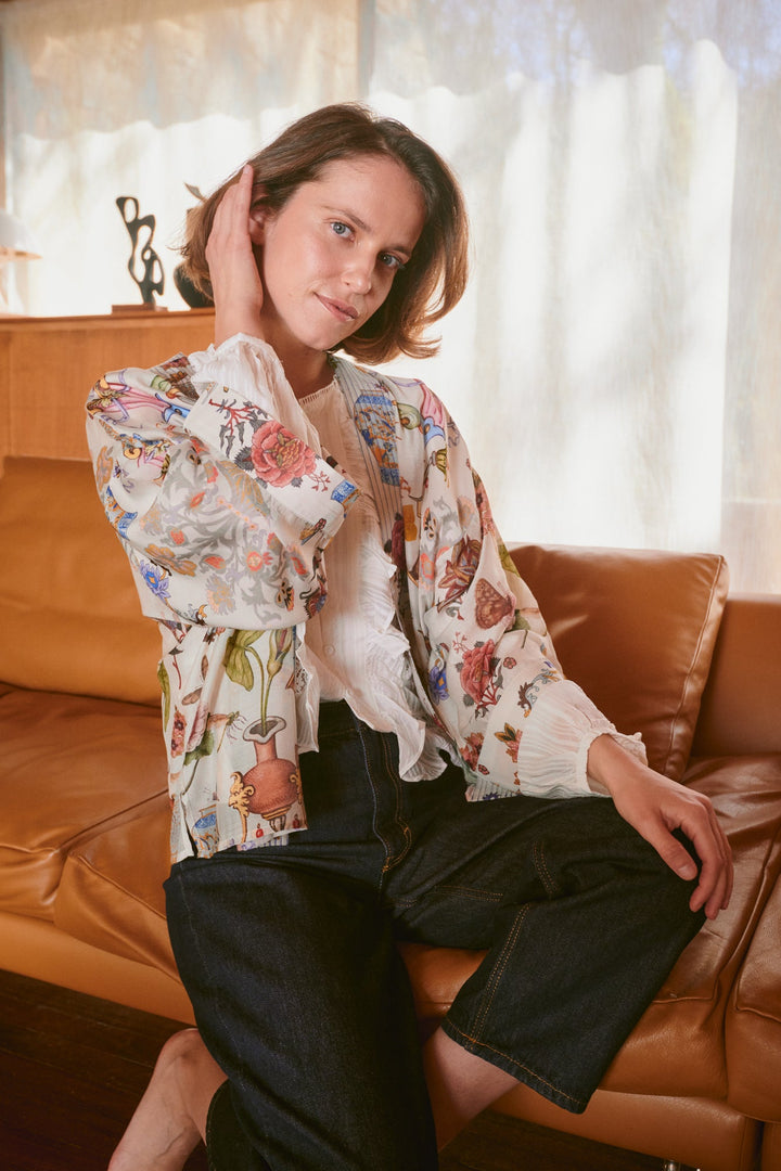 Cornucopia Ivory Kimono - One Hundred Stars