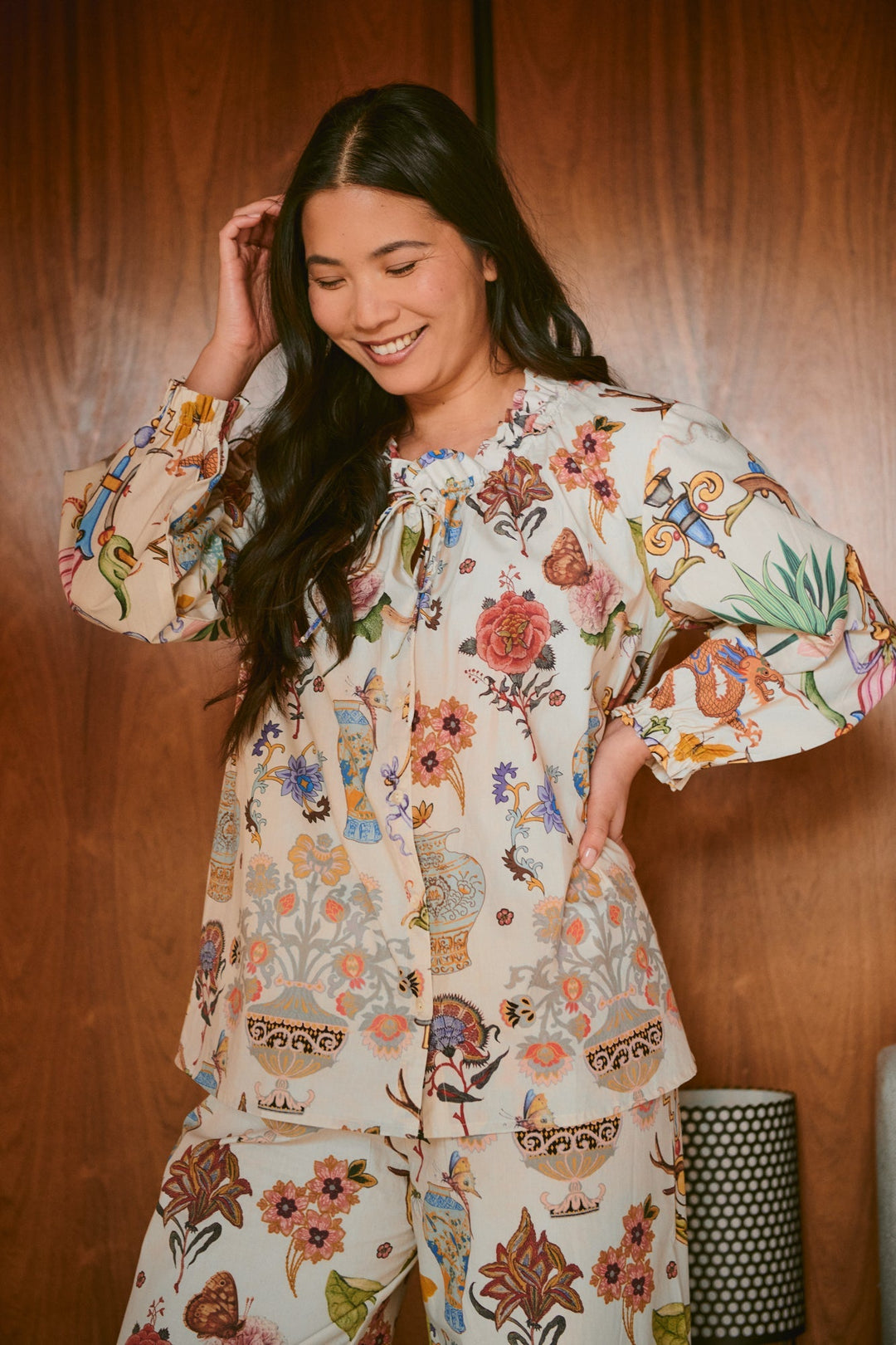 Cornucopia Ivory Poplin Pyjama Set - One Hundred Stars