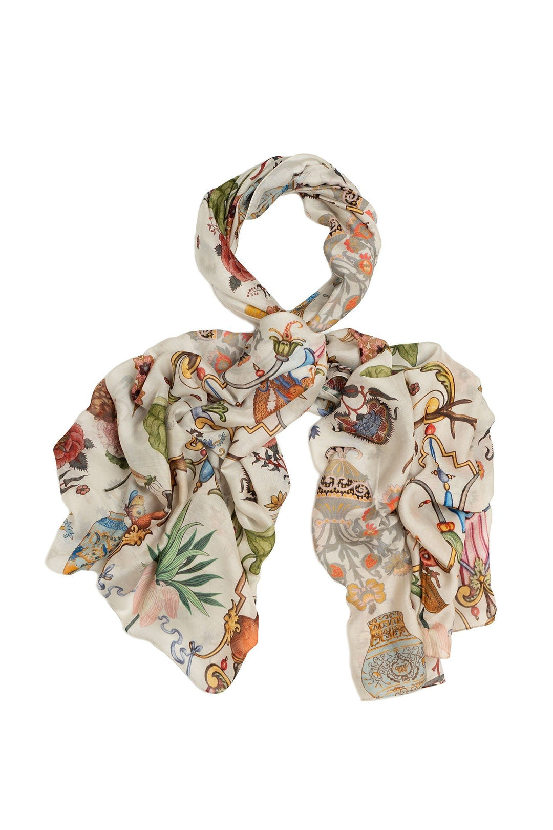 Cornucopia Ivory Scarf - One Hundred Stars