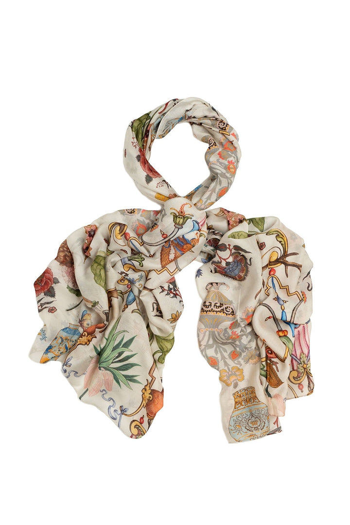 Cornucopia Ivory Scarf - One Hundred Stars