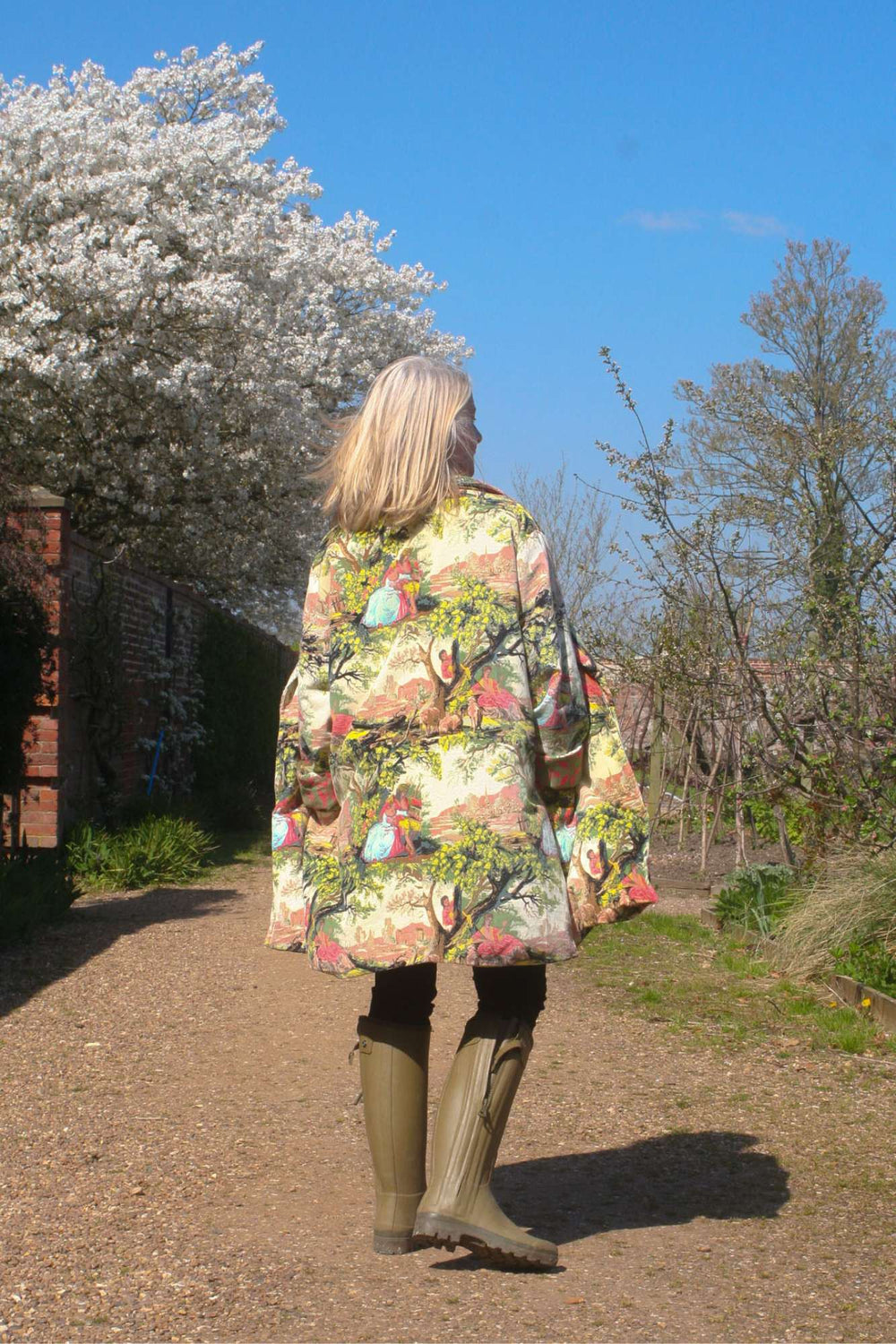 Country Toile Velvet Boyfriend Jacket - One Hundred Stars