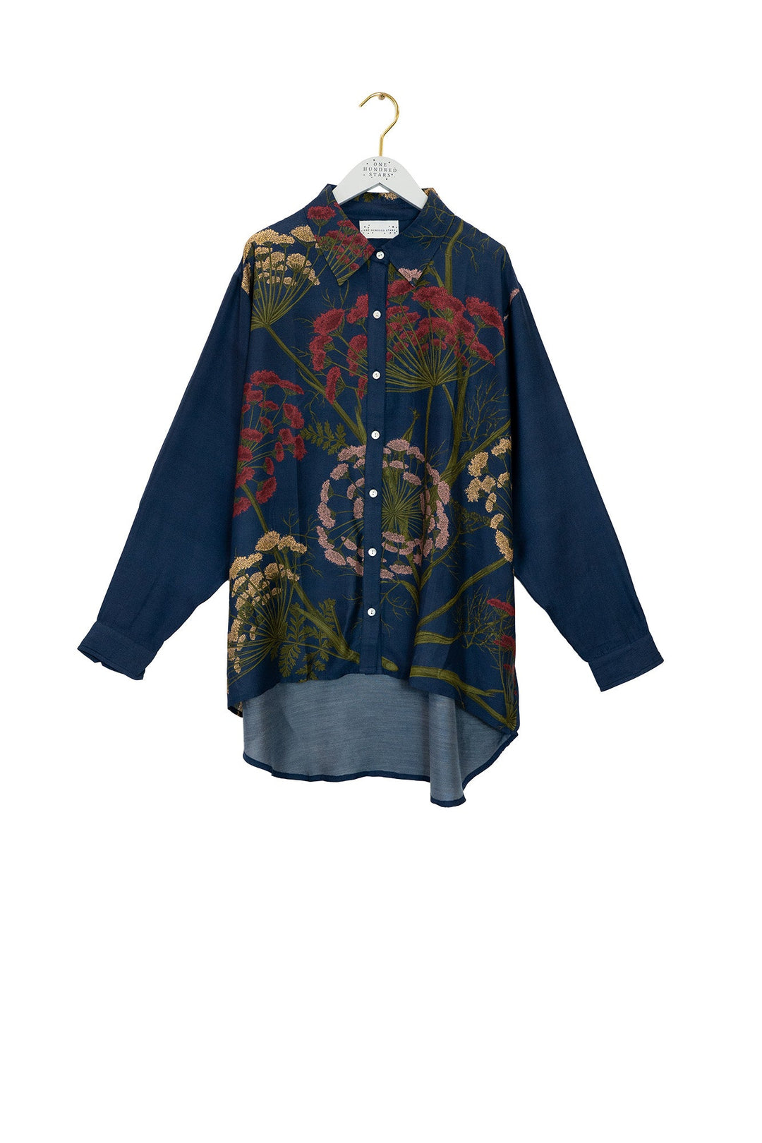 Parsley Seed Navy Oversized Shirt - One Hundred Stars