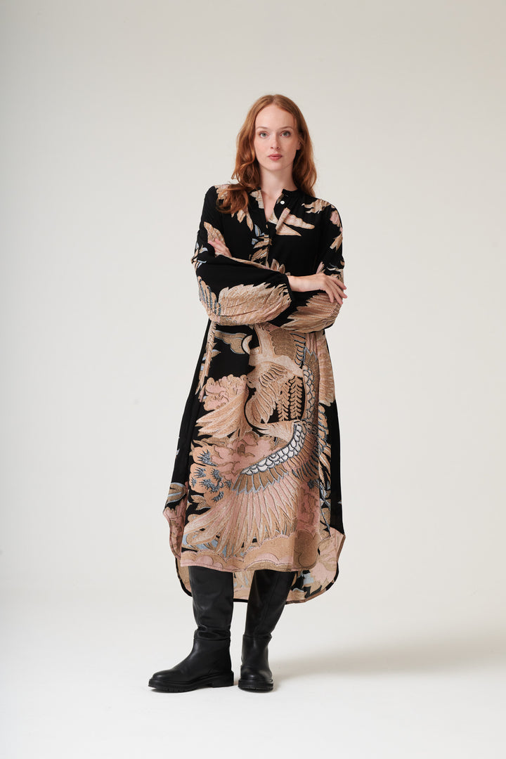 Crane Black Crepe Darcy Dress - One Hundred Stars
