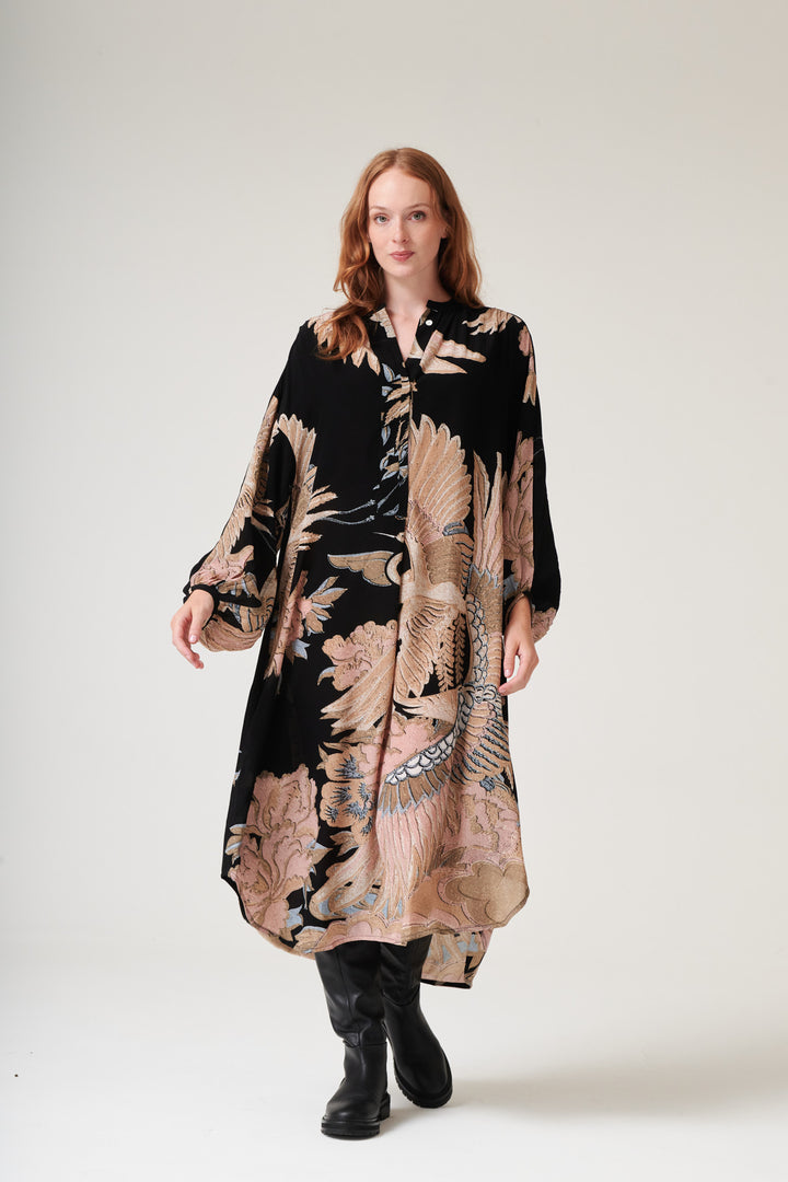 Crane Black Crepe Darcy Dress - One Hundred Stars