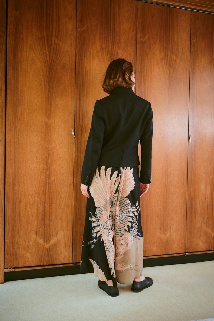 Crane Black Crepe Palazzo Pants - One Hundred Stars