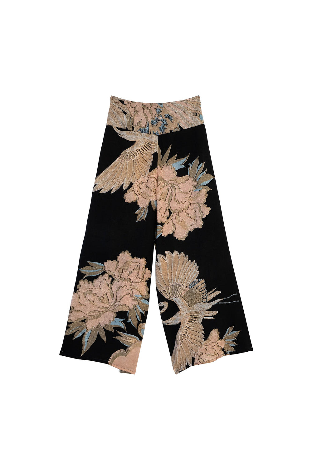 Crane Black Crepe Palazzo Pants - One Hundred Stars