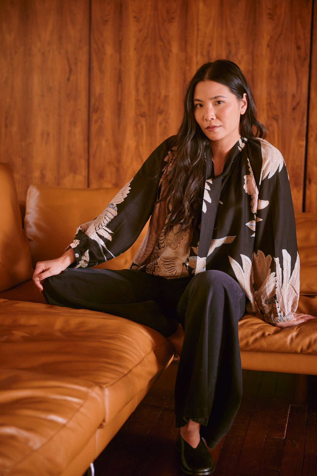 Crane Black PussyBow Blouse - One Hundred Stars