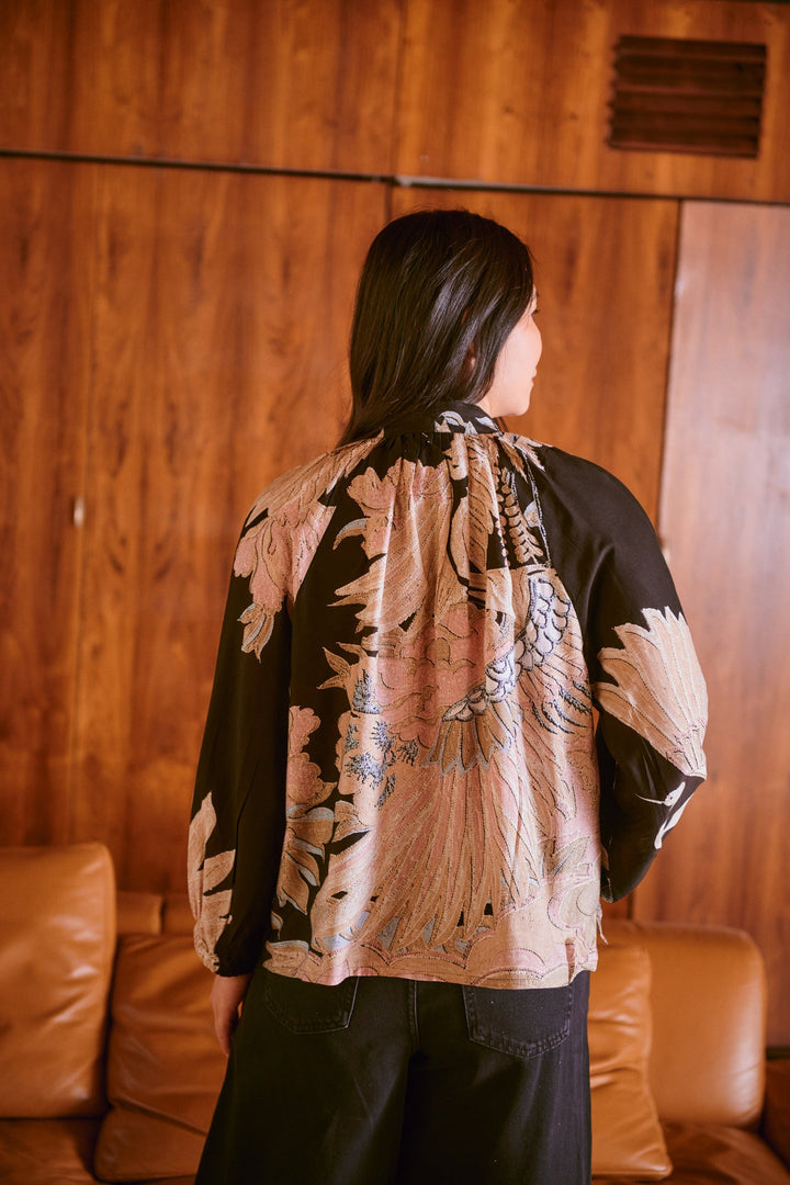 Crane Black PussyBow Blouse - One Hundred Stars