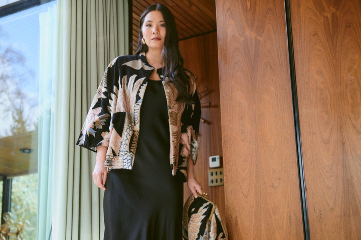 Crane Black Velvet Jacket - One Hundred Stars