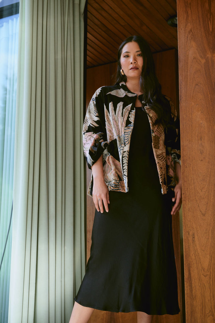 Crane Black Velvet Jacket - One Hundred Stars