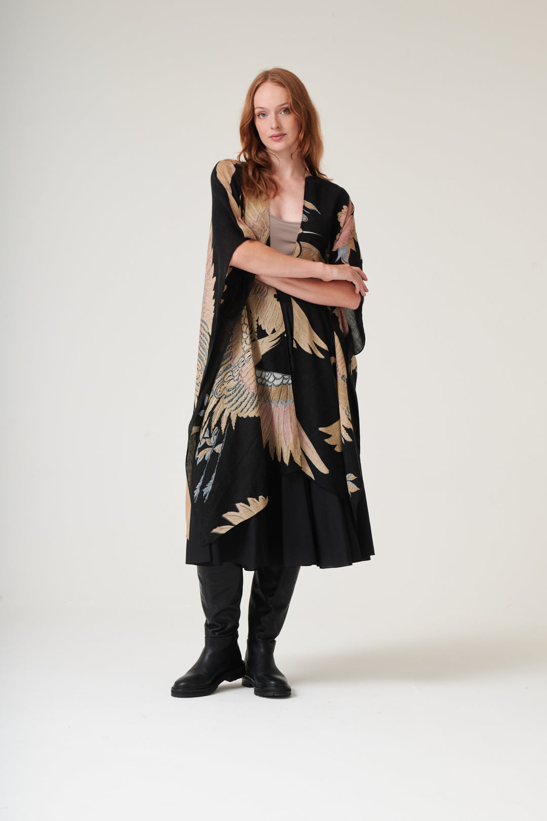 Crane Black Wool Throwover - One Hundred Stars
