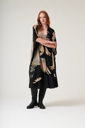 Crane Black Wool Throwover