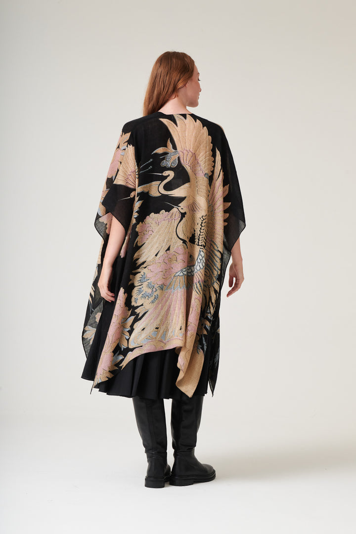 Crane Black Wool Throwover - One Hundred Stars
