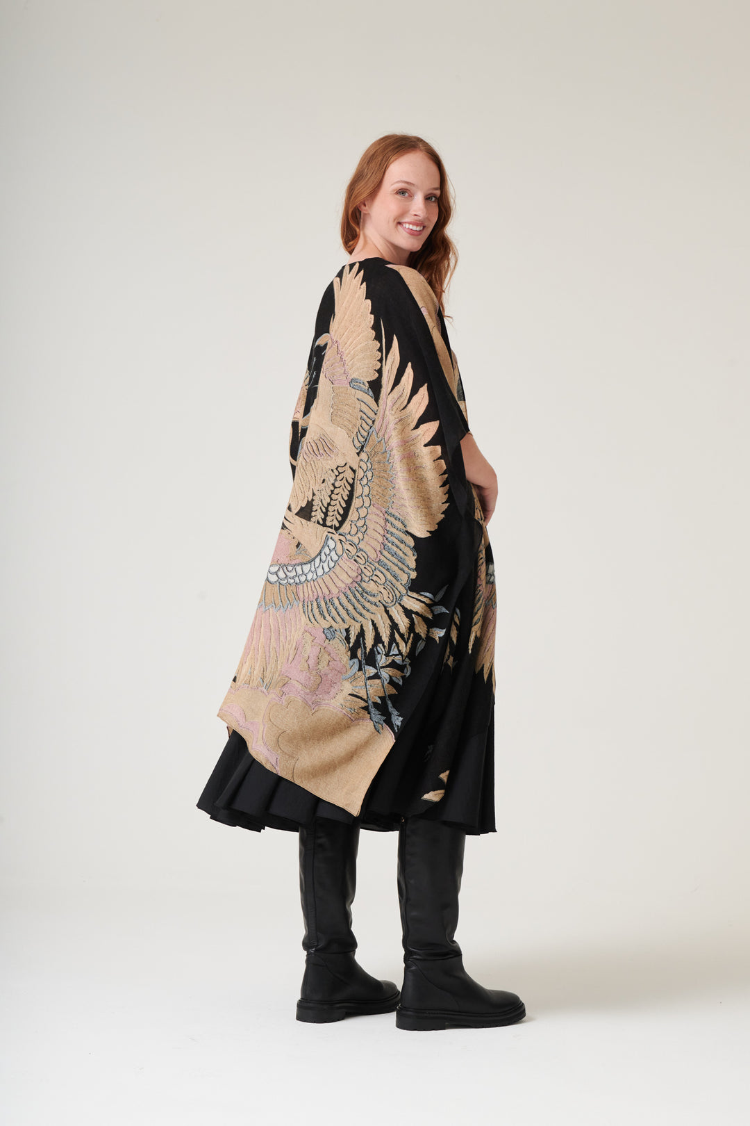 Crane Black Wool Throwover - One Hundred Stars