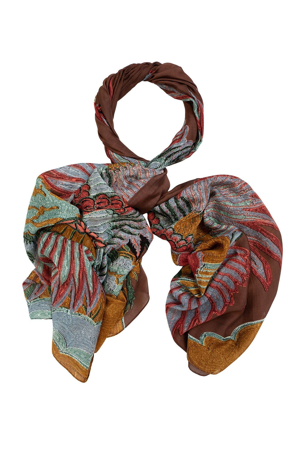 Crane Brown Scarf - One Hundred Stars