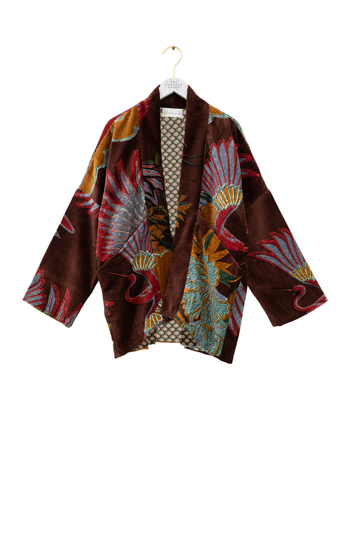 Crane Brown Velvet Pocket Jacket - One Hundred Stars