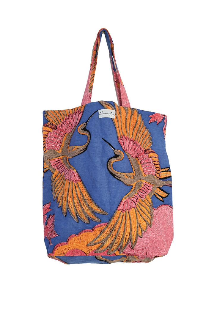 Crane Cobalt Canvas Bag - One Hundred Stars