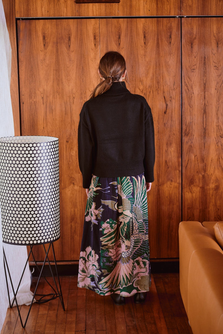 Crane Emerald A - line Maxi Skirt - One Hundred Stars