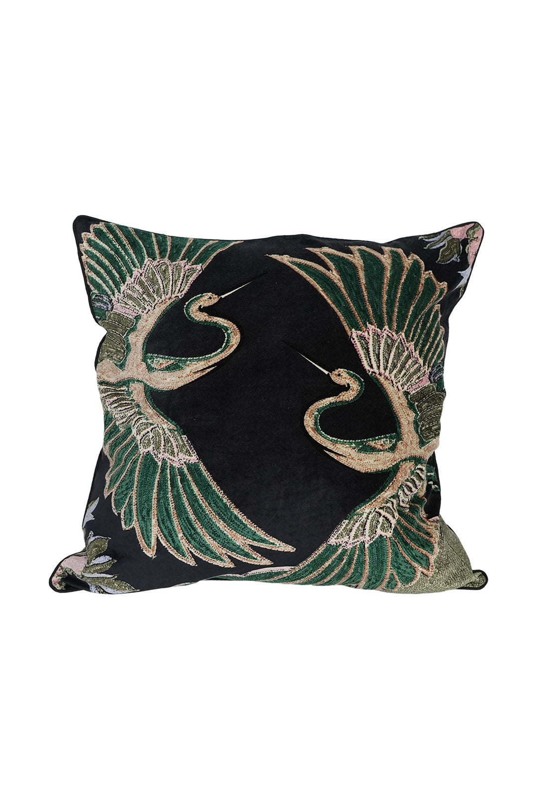 Crane Emerald Velvet Cushion - One Hundred Stars