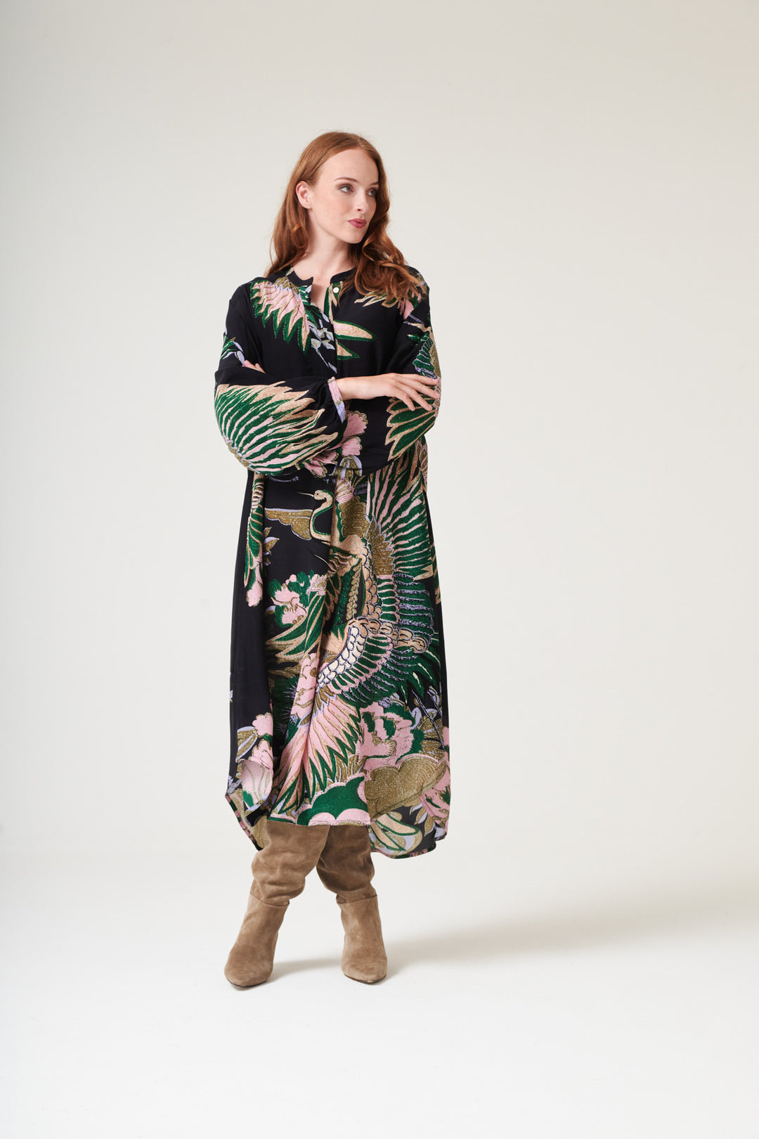 Crane Emerald Crepe Darcy Dress - One Hundred Stars