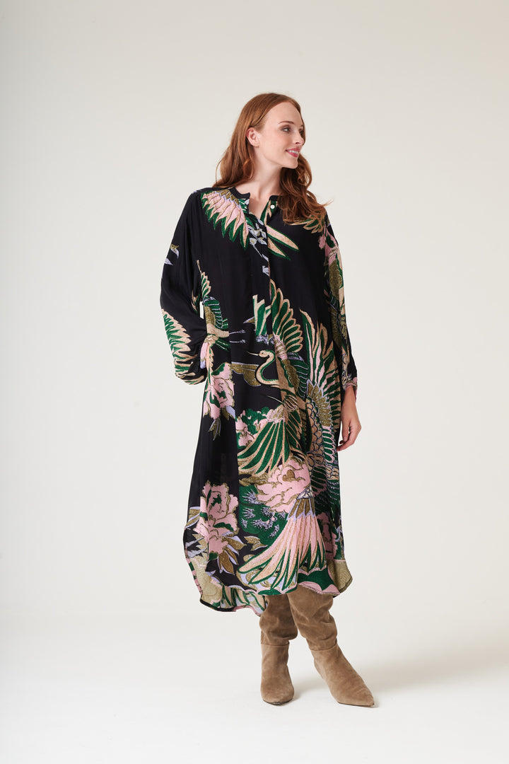 Crane Emerald Crepe Darcy Dress - One Hundred Stars