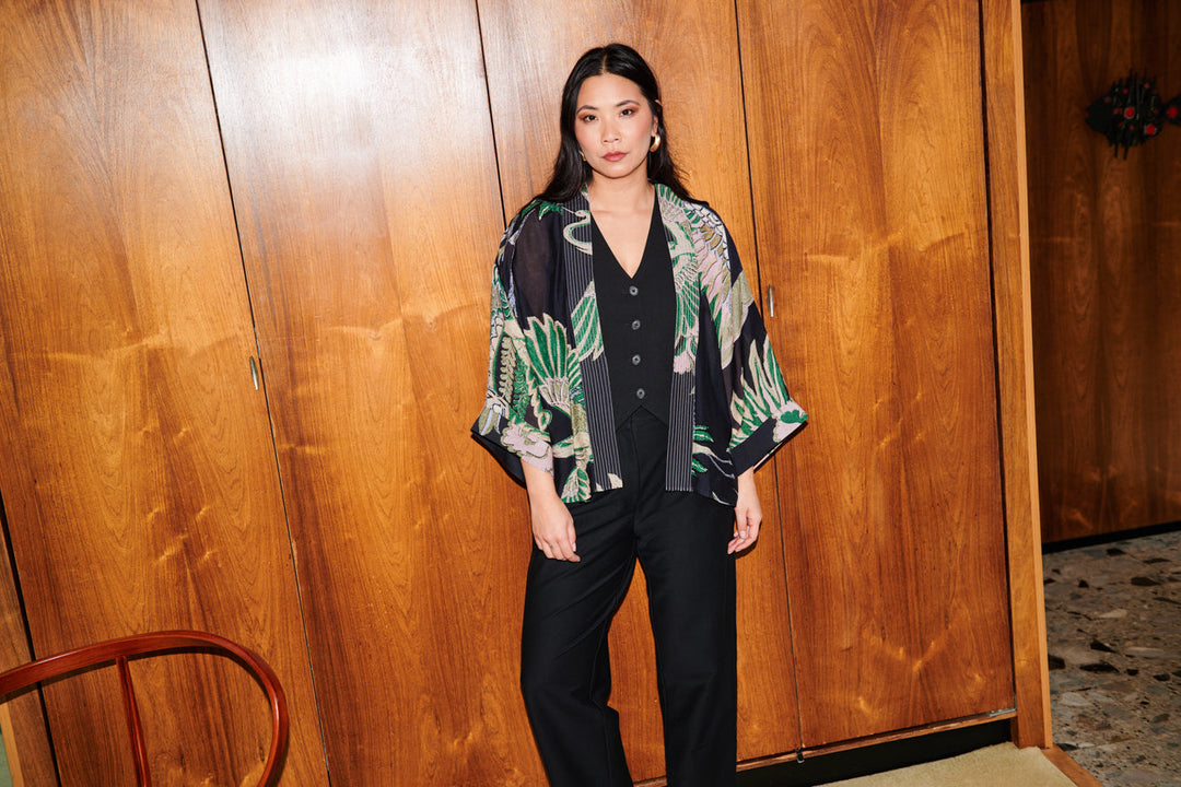 Crane Emerald Kimono