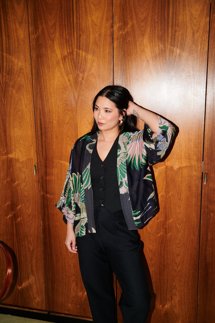 Crane Emerald Kimono