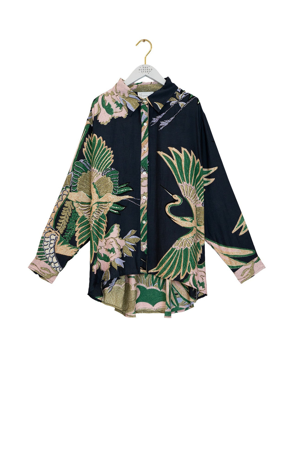 Crane Emerald Oversized Shirt - One Hundred Stars