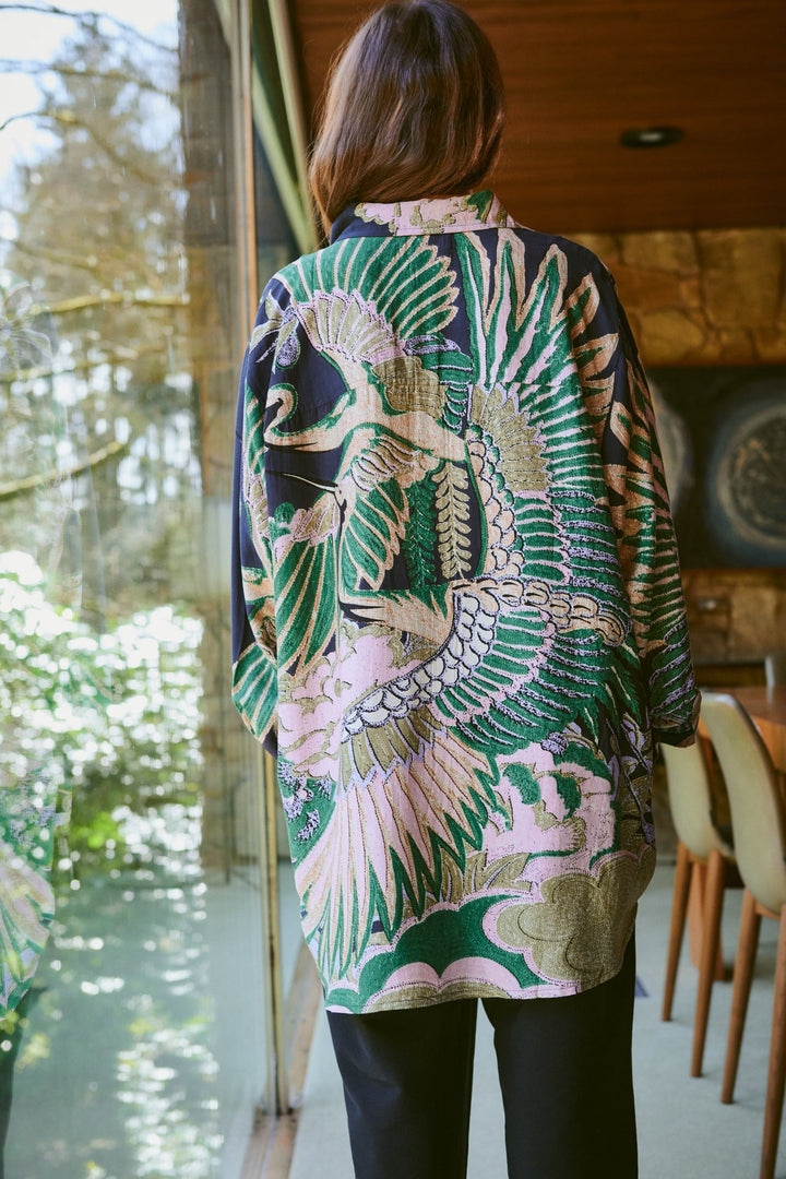 Crane Emerald Oversized Shirt - One Hundred Stars