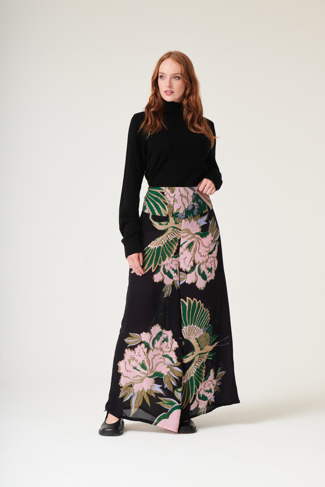 Crane Emerald Crepe Palazzo Pants - One Hundred Stars